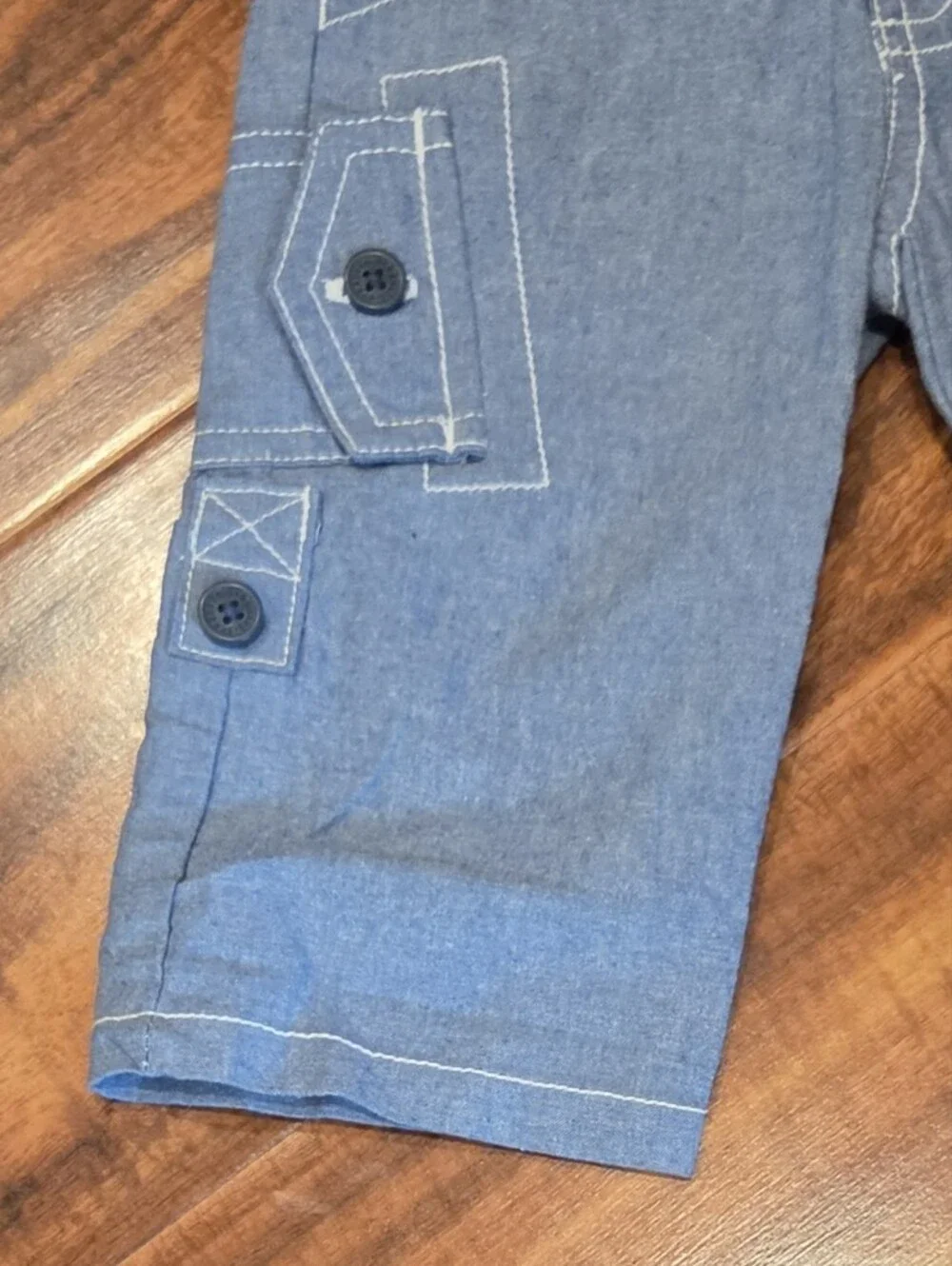 Gymboree NWT 3-6 Months Gray Pullover Hoodie and Chambray Cargo Pants